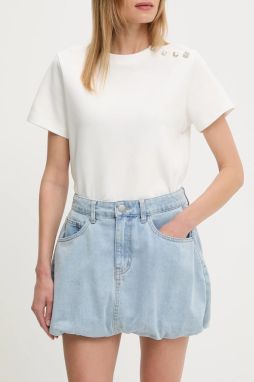 Bavlnená rifľová sukňa Answear Lab mini, áčkový strih