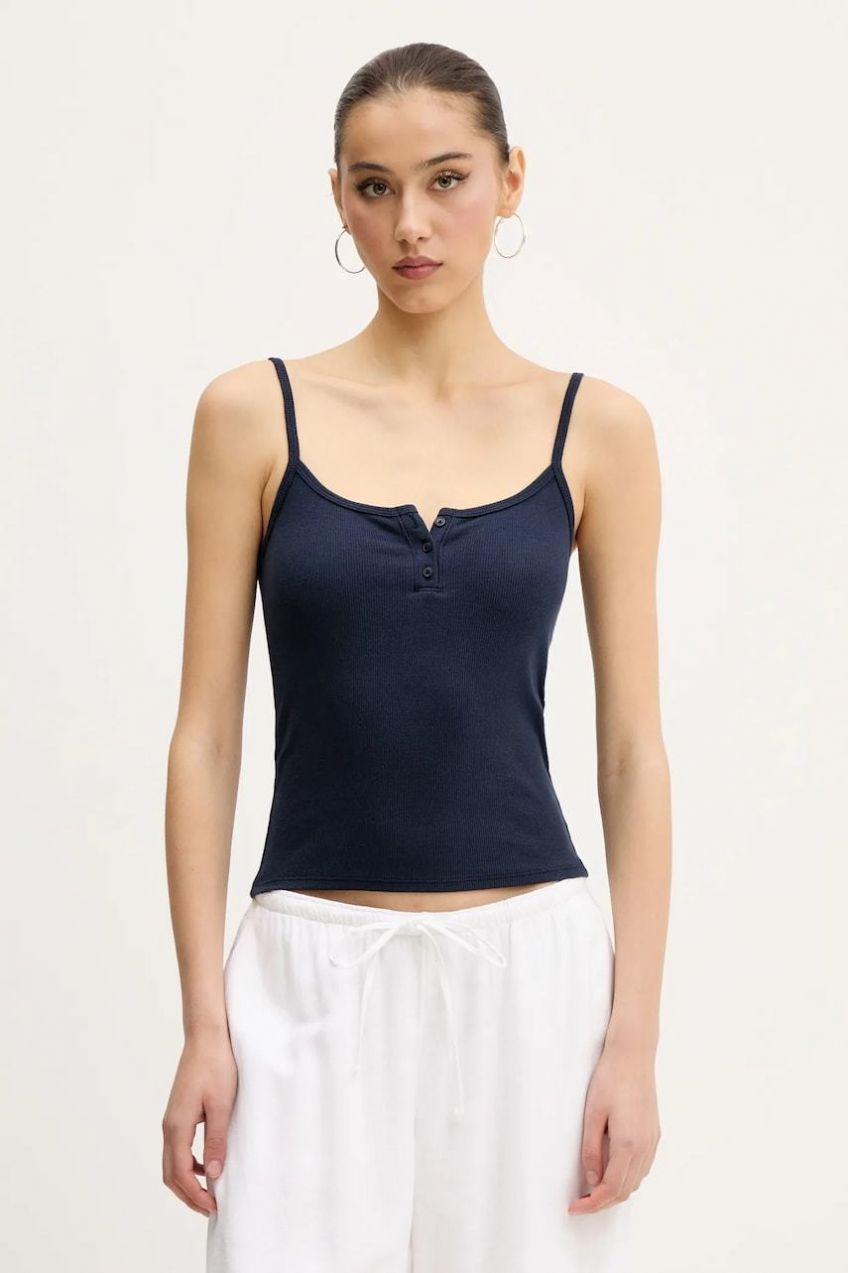Top Hollister Co. tmavomodrá farba, KI339-5082