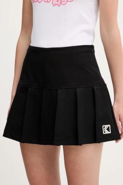 Sukňa Karl Kani čierna farba, mini, áčkový strih, 61610030