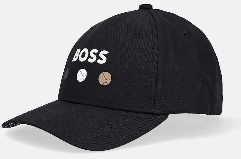 Bavlnená šiltovka BOSS Green čierna farba, s potlačou, 50546273