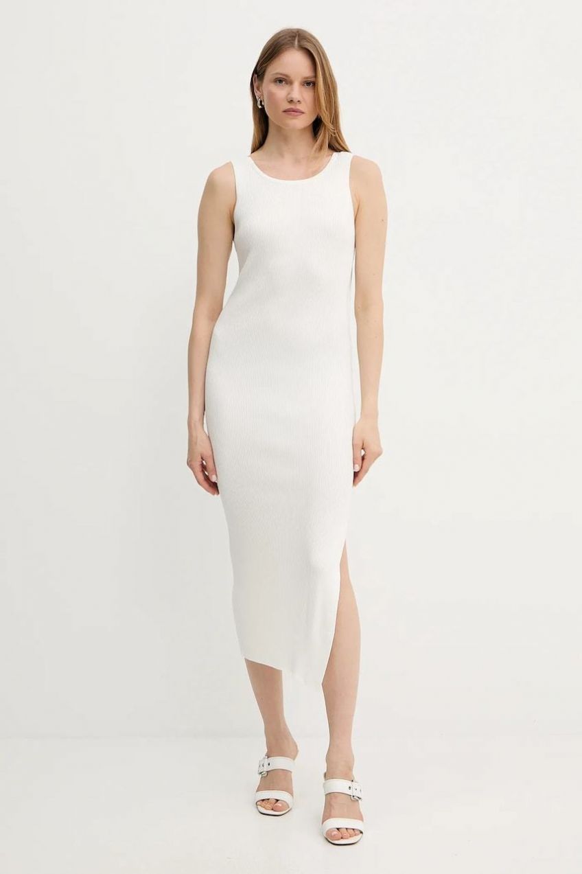 Šaty Guess JIULIA béžová farba, maxi, priliehavé, W5GK47 Z3L10