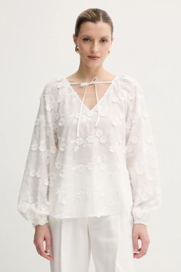 Blúzka Guess PELARI biela farba, vzorovaná, W5GH0Y WHAJ0