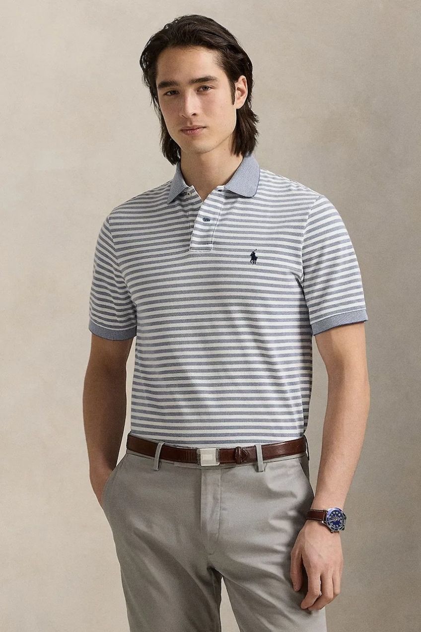 Bavlnené polo tričko Polo Ralph Lauren vzorované, 710974596