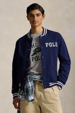 Bavlnená mikina Polo Ralph Lauren tmavomodrá farba, jednofarebná, 710972666