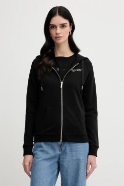 Mikina Armani Exchange biela farba, s kapucňou, s nášivkou