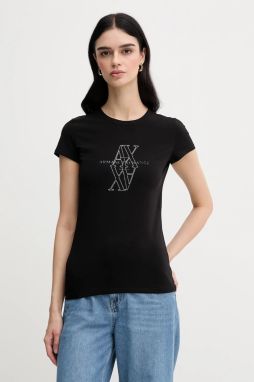 Tričko Armani Exchange dámske, čierna farba, XW000512 AF11929