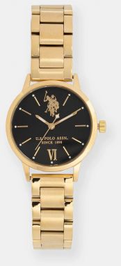 Hodinky U.S. Polo Assn. EVELYN dámske, zlatá farba, USP5894YG