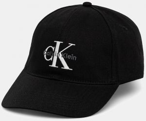 Bavlnená šiltovka Calvin Klein Jeans čierna farba, s nášivkou, LV04G5004G