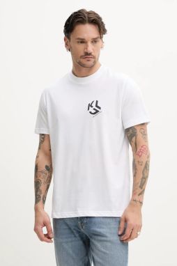 Tričko Karl Lagerfeld Jeans pánske, biela farba, s potlačou, A2M17072