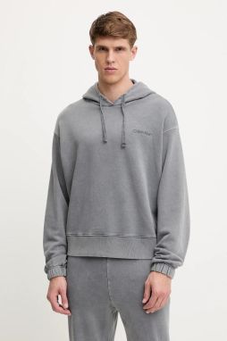 Mikina s kapucňou Calvin Klein Underwear šedá farba, s kapucňou, jednofarebná, LV00NM2894