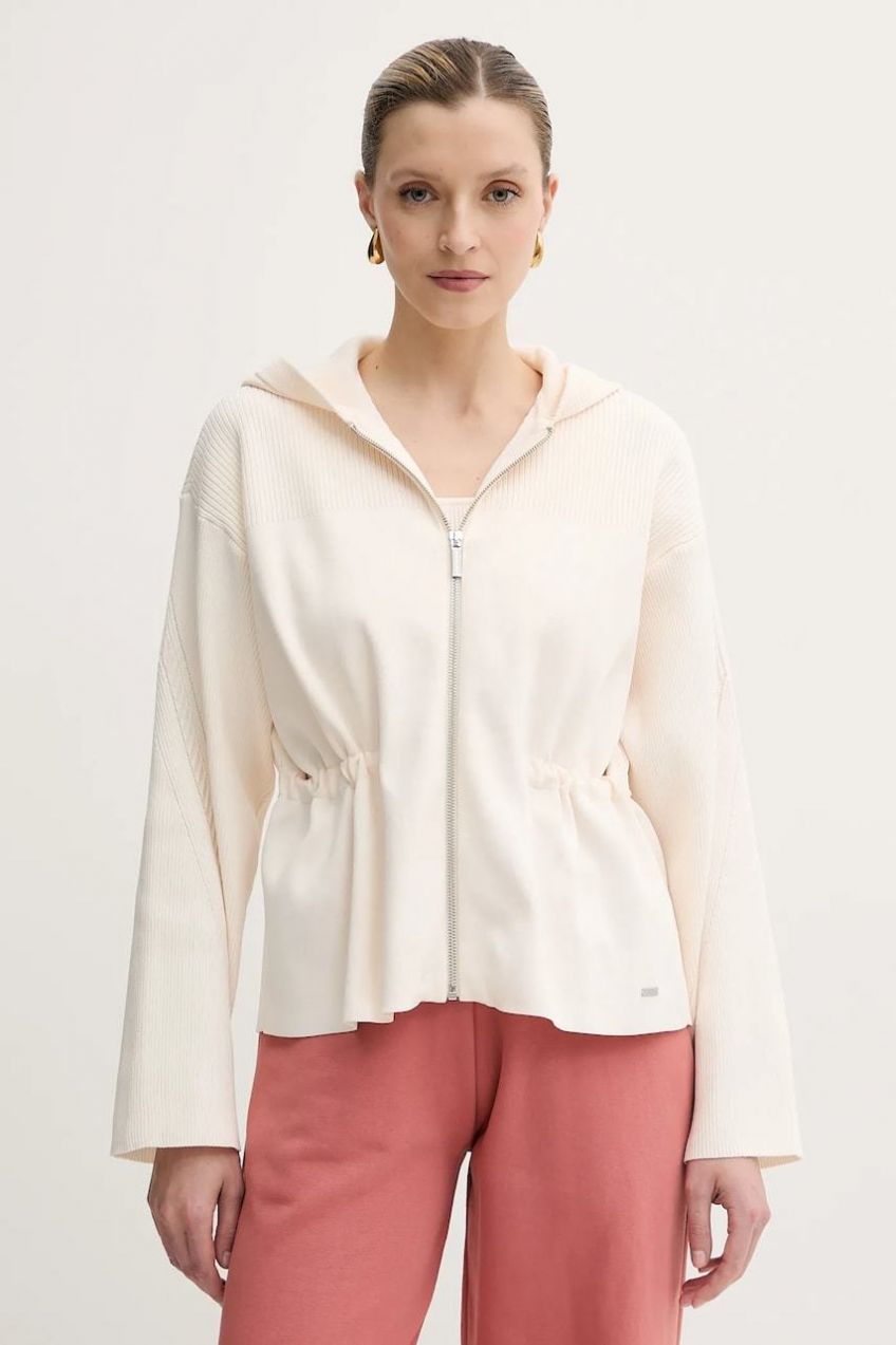 Kardigán Armani Exchange béžová farba, ľahké, XW000575 AF12740