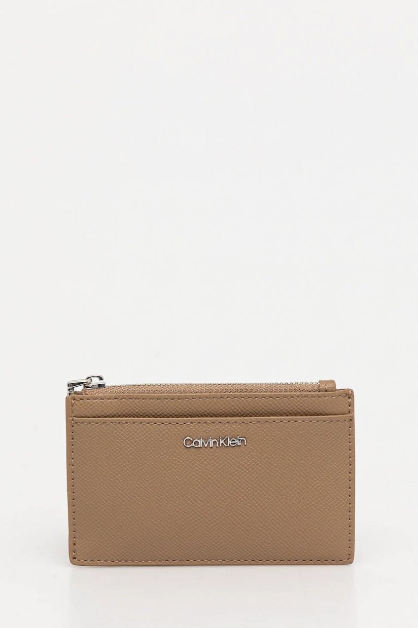 Peňaženka Calvin Klein dámska, béžová farba, K60K613071