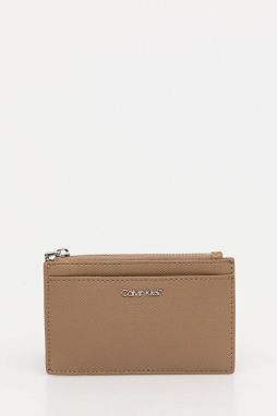 Peňaženka Calvin Klein dámska, béžová farba, K60K613071