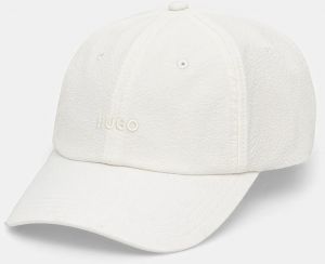 Šiltovka HUGO béžová farba, s nášivkou, 50539537