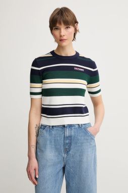 Tričko Tommy Hilfiger SAILING dámske, tmavomodrá farba, WW0WW45596