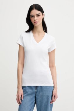 Bavlnené tričko Armani Exchange dámske, biela farba, XW000553 AF12064