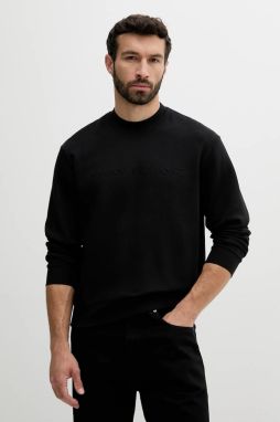 Mikina Armani Exchange čierna farba, s nášivkou, XM000733 AF13047