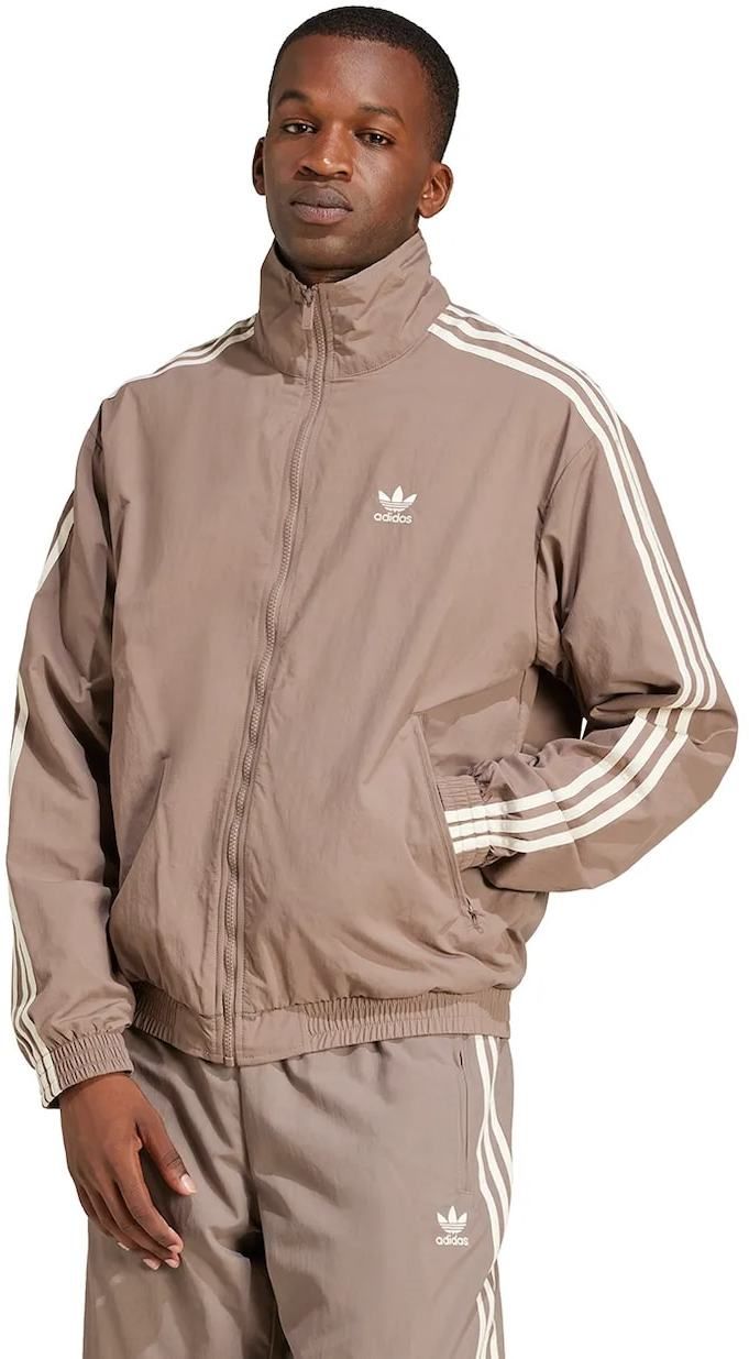 Mikina adidas Originals Firebird Tracktop pánska, béžová farba, vzorovaná, JP1023