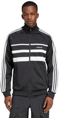Mikina adidas Originals First Tracktop pánska, čierna farba, s nášivkou, JP1046