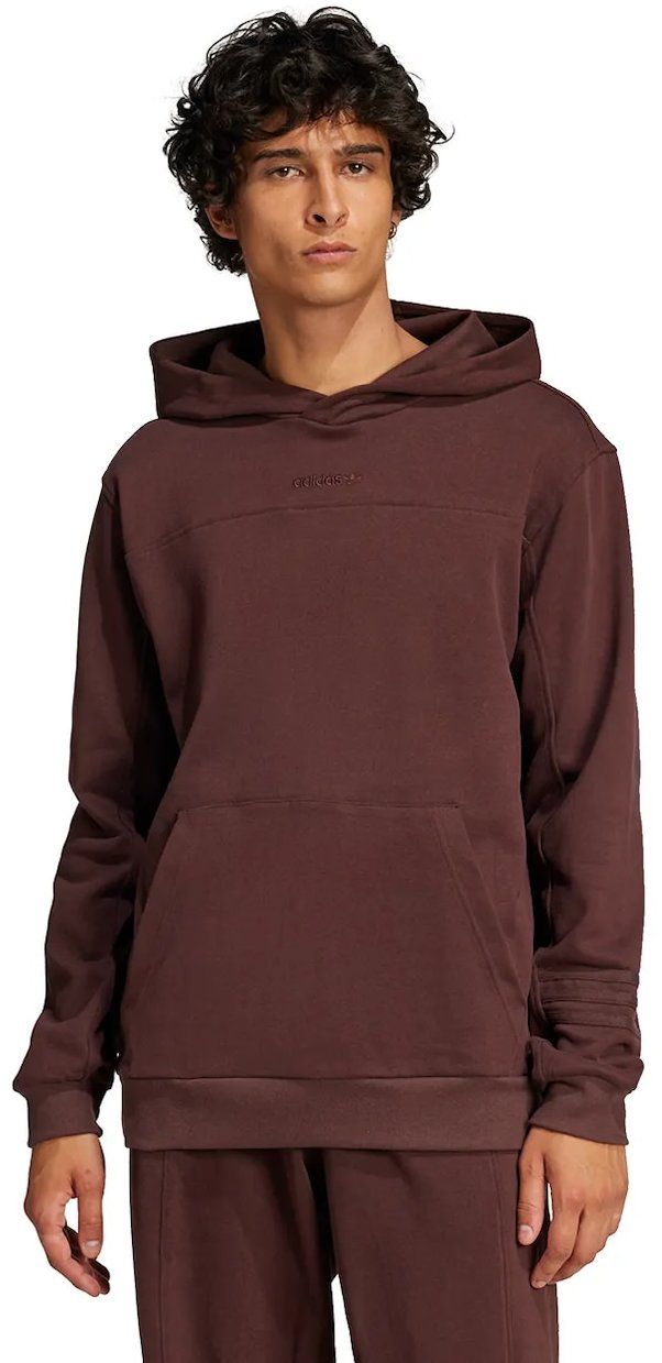 Mikina adidas Originals Premium Loved Hoodie pánska, hnedá farba, s kapucňou, jednofarebná, JC8351