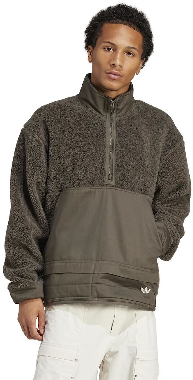 Fleecová mikina adidas Originals Premium Essentials Full Zip pánska, zelená farba, jednofarebná, JD3344