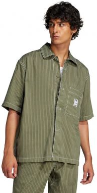 Košeľa adidas Originals Wabash Long Sleeve pánska, zelená farba, voľný strih, s klasickým golierom, JP4480