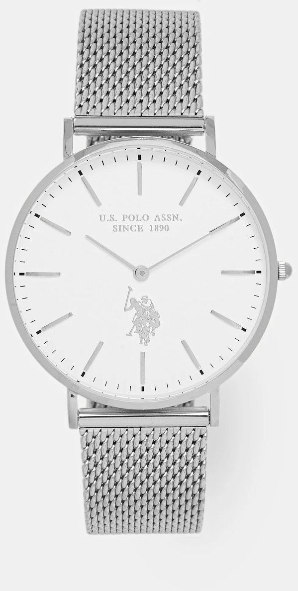 Hodinky U.S. Polo Assn. AUSTIN pánske, strieborná farba, USP7256WH