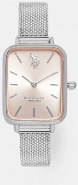 Hodinky U.S. Polo Assn. ODETTE dámske, strieborná farba, USP8290PK