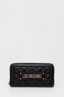 Peňaženka Love Moschino dámska, čierna farba, JC5600PP0MLA0000