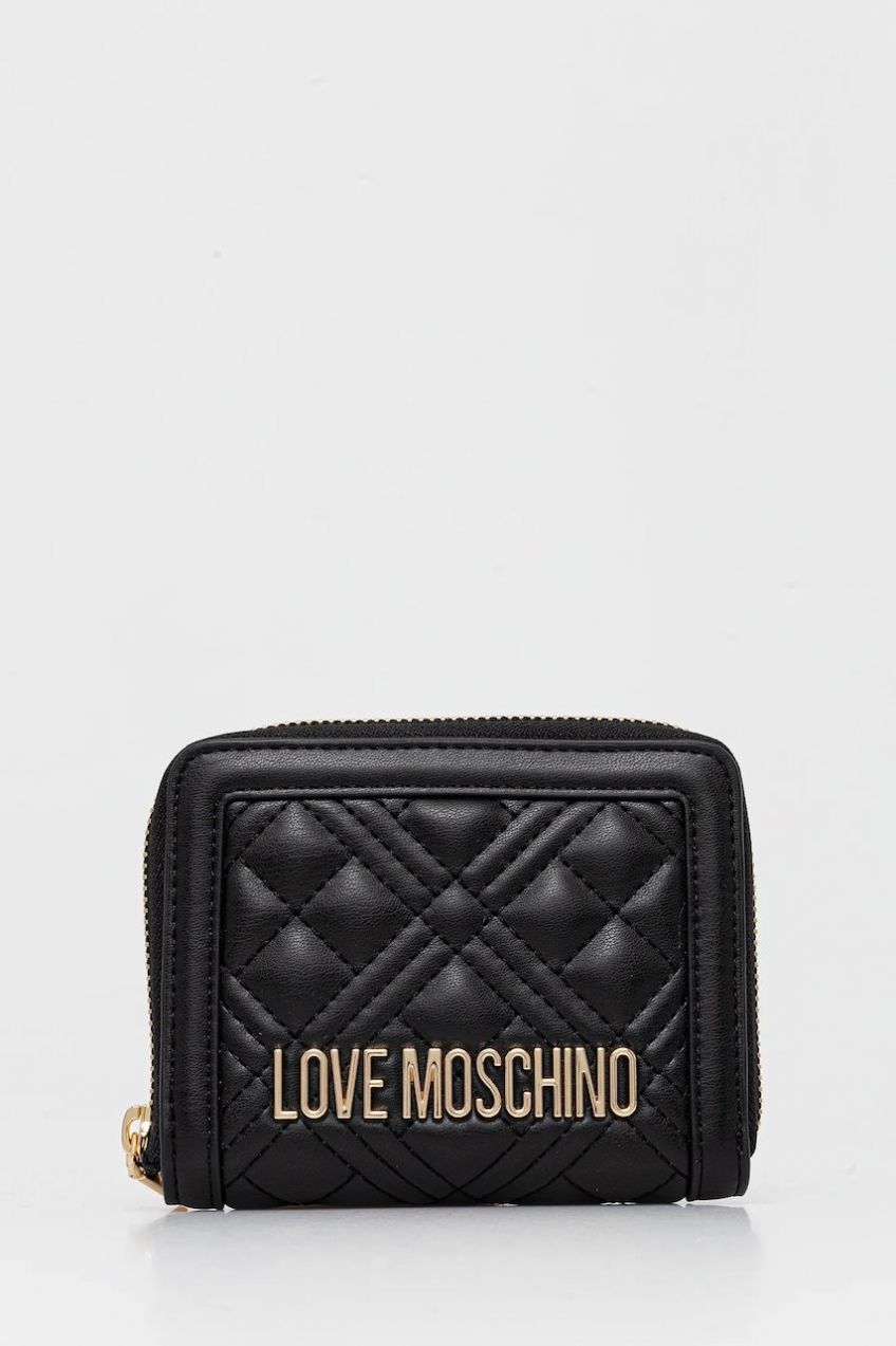 Peňaženka Love Moschino dámska, čierna farba, JC5710PP0MLA0000
