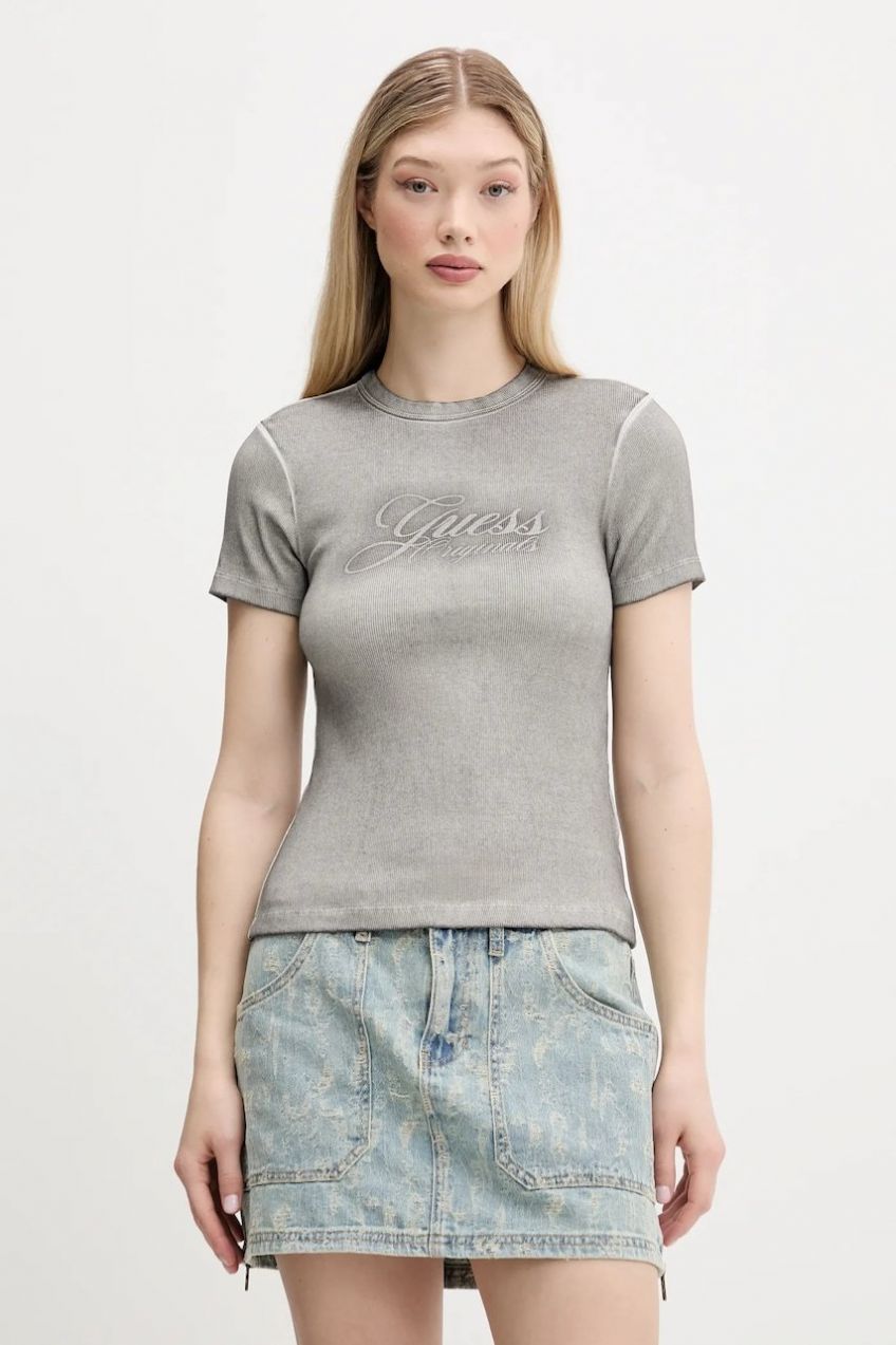 Tričko Guess Originals dámske, šedá farba, W5GP59 KCTT1