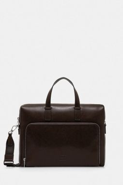 Kožená taška na notebook Paul Smith hnedá farba, M1A-8082-PSOFTL