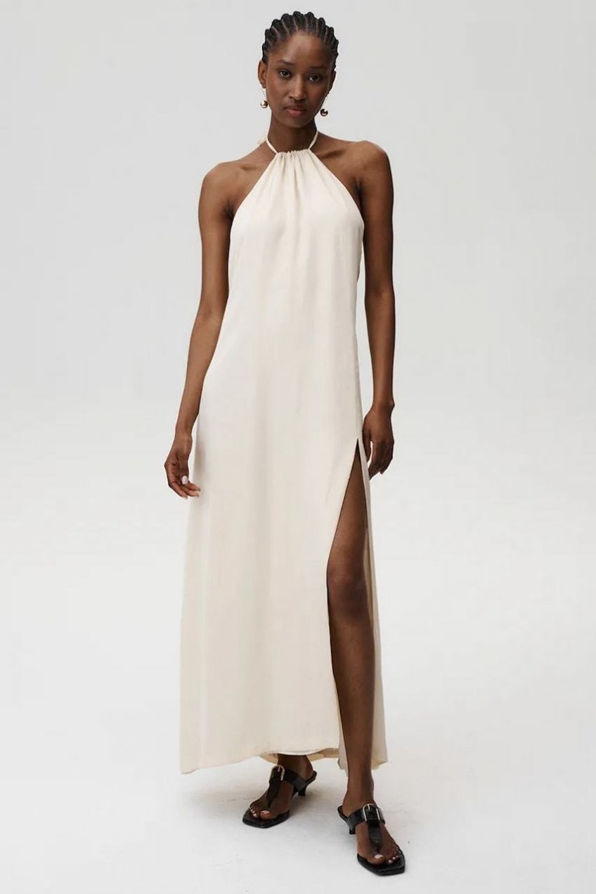Šaty Undress Code Desire Dress béžová farba, maxi, rovný strih, 908