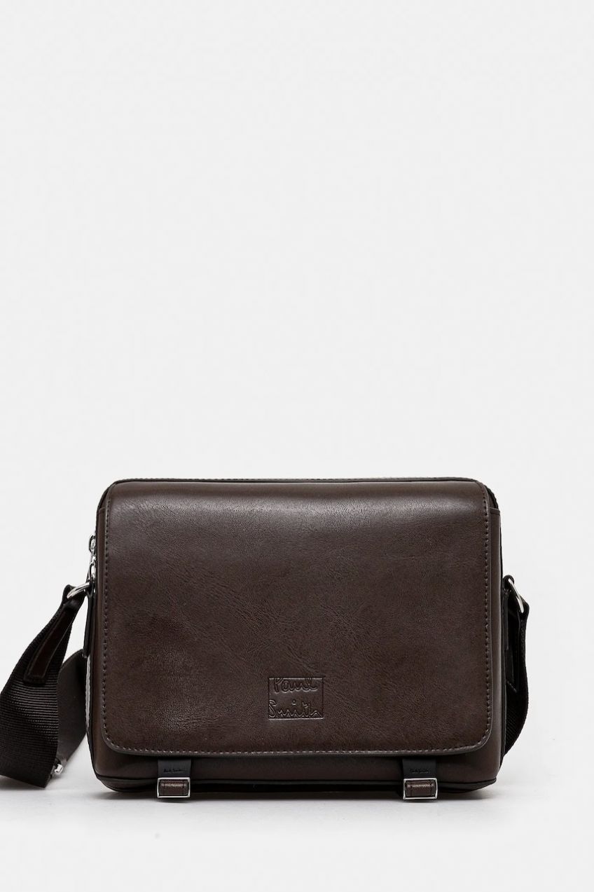 Kožená taška Paul Smith hnedá farba, M1A-8083-PSOFTL