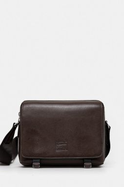 Kožená taška Paul Smith hnedá farba, M1A-8083-PSOFTL