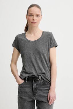 Tričko American Vintage dámske, šedá farba, JAC48E25