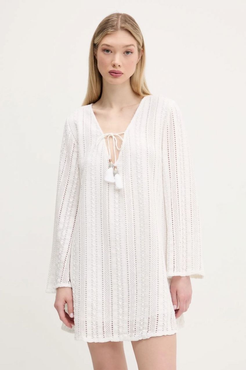 Bavlnené šaty Superdry béžová farba, mini, áčkový strih, W8011933A-71D