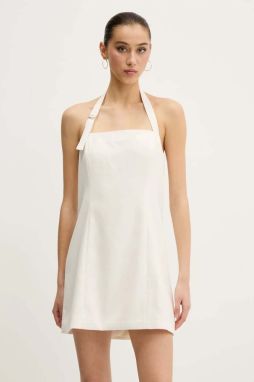 Šaty Abercrombie & Fitch béžová farba, mini, rovný strih, KI159-5487
