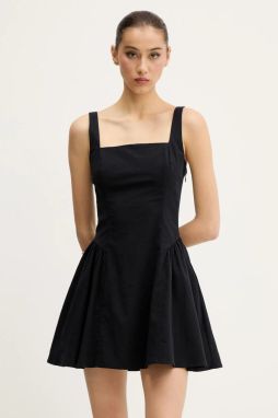Šaty Abercrombie & Fitch čierna farba, mini, áčkový strih, KI159-5485