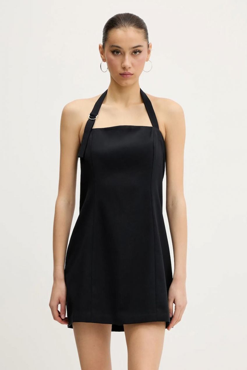 Šaty Abercrombie & Fitch čierna farba, mini, priliehavé, KI159-5487