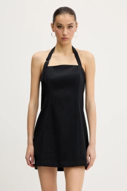 Šaty Abercrombie & Fitch čierna farba, mini, priliehavé, KI159-5487