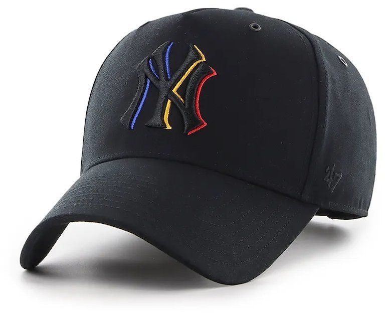 Bavlnená šiltovka 47 brand MLB New York Yankees čierna farba, s nášivkou, B-PRPDT17GWP-BK