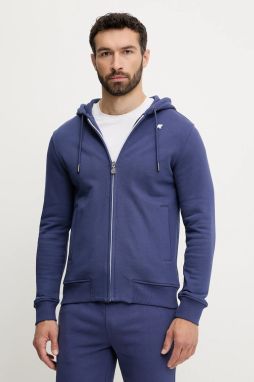 Mikina K-Way tmavomodrá farba, s kapucňou, jednofarebná, K31364W