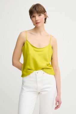 Blúzka Calvin Klein žltá farba, jednofarebná, LV044B108G