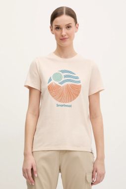 Športové tričko Smartwool béžová farba, SW002391