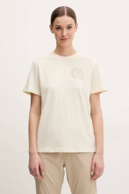 Tričko Fjallraven Hemp Blend Out Here dámske, béžová farba, F14600215