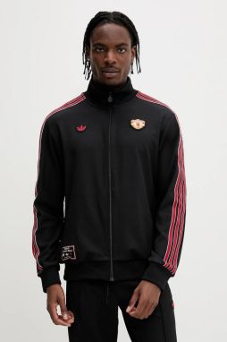 Mikina adidas Originals MUFC ICON TT čierna farba, s nášivkou, JF0358