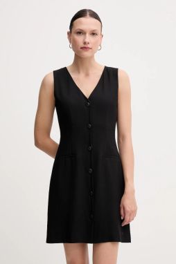 Šaty Calvin Klein Jeans čierna farba, mini, áčkový strih, J20J225271