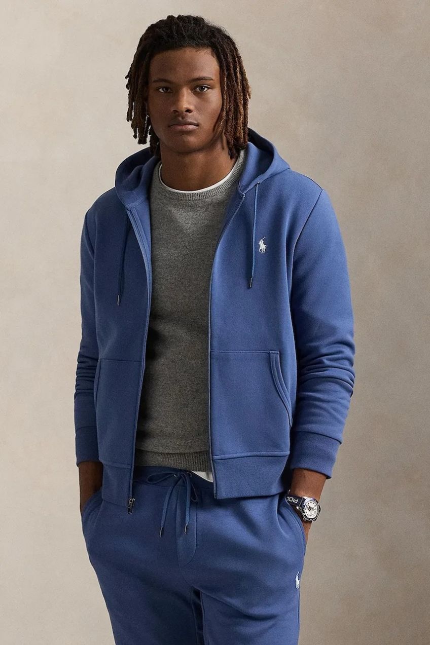Mikina Polo Ralph Lauren zelená farba, s kapucňou, jednofarebná, 710881517