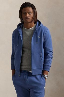 Mikina Polo Ralph Lauren zelená farba, s kapucňou, jednofarebná, 710881517